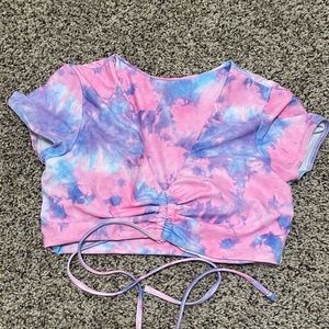 Tie Dye Swim Top
